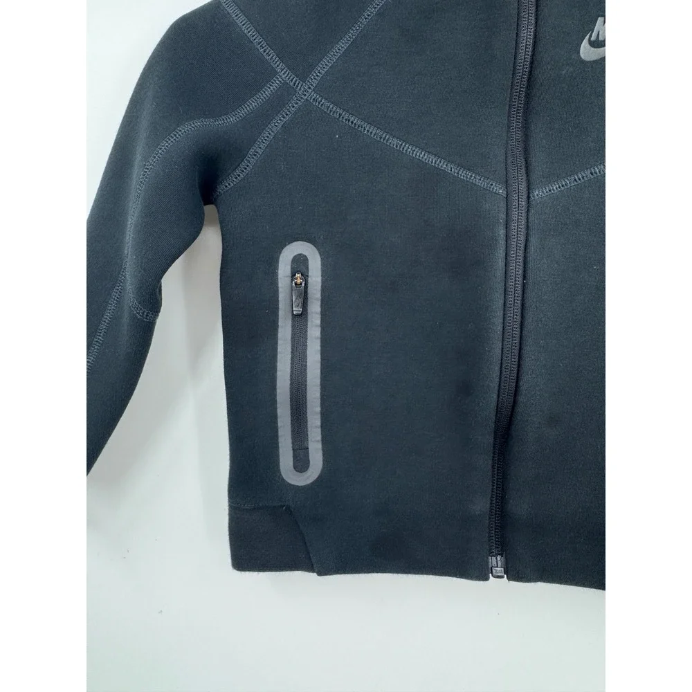 Nike Tech‎ Fleece Full Zip Hoodie Black Toddler Boys 4T Jacket 3-4 YRS